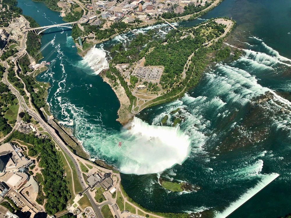 Travel photograph from our magnificent aerial views of the niagara falls from the canadian side story